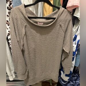 Pink Lily waffle knit sweater